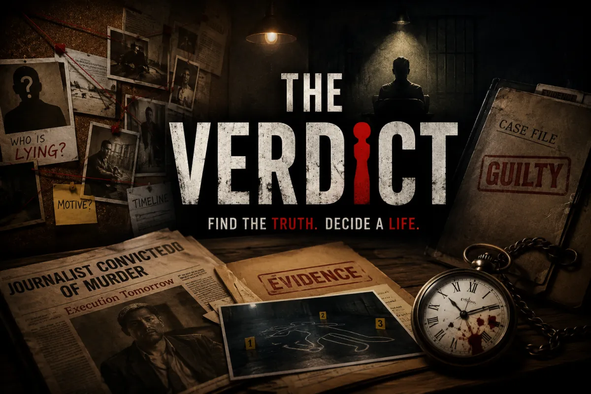 The Verdict escape room at Mysteryverse Bangalore